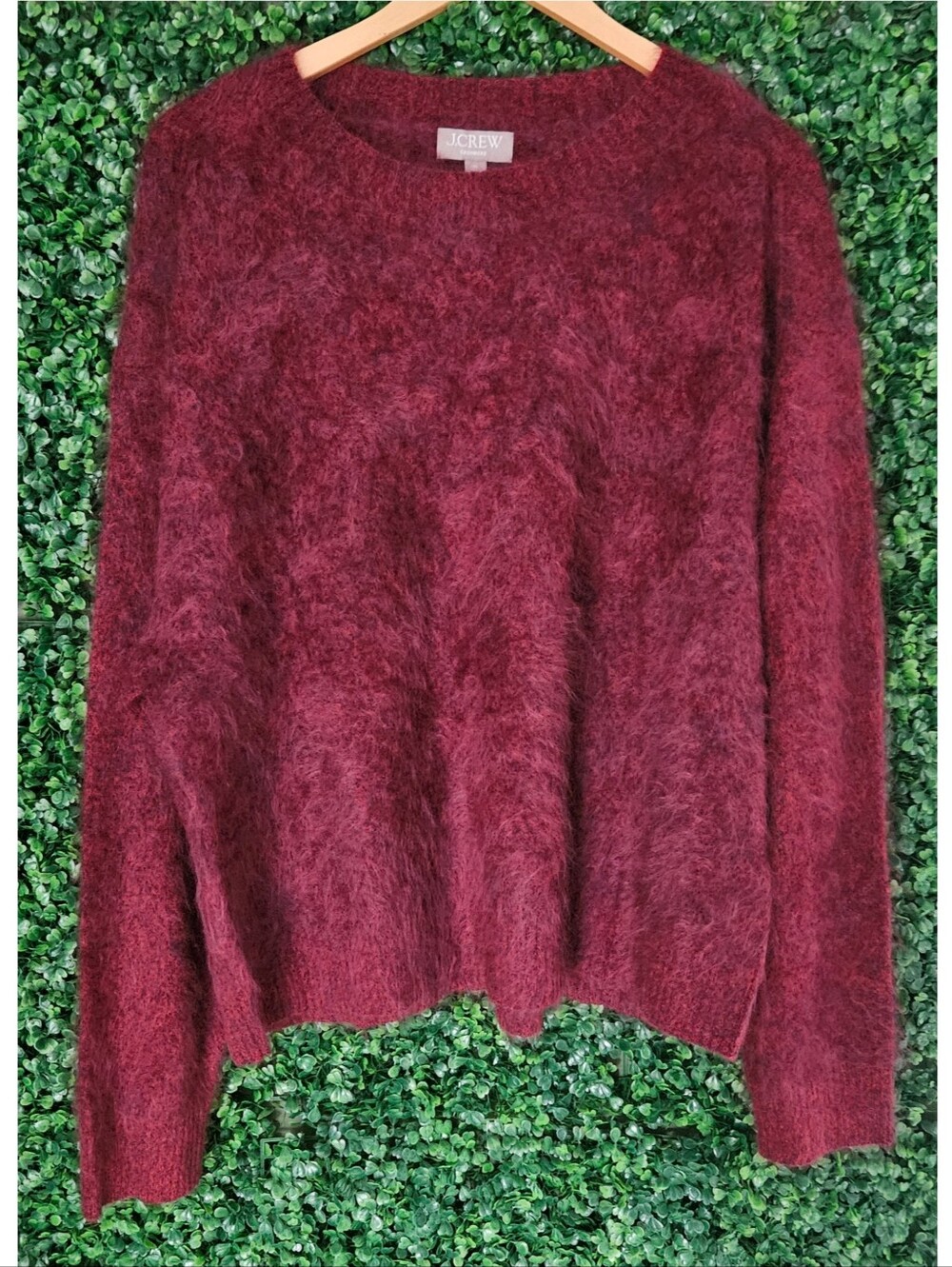 J.Crew Brushed Cashmere Marled Relaxed Crewneck Sweater - Picture 5 of 8